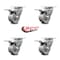 Service Caster 3 Inch Semi Steel Swivel Top Plate Caster Set with Total Lock Brake SCC SCC-TTL20S315-SSR-4 - alternate 5